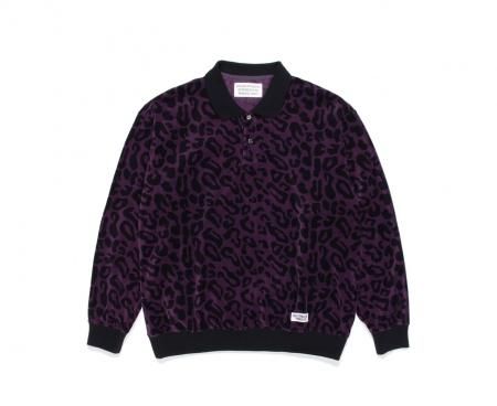 WACKO MARIA (ワコマリア) VELOUR POLO SHIRT(ベロアポロシャツ) PURPLE