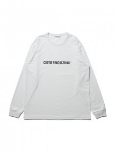 COOTIE (クーティー) Print L/S Tee (COOTIE LOGO) (プリント長袖TEE) Off_White