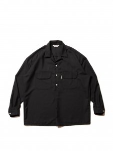【残り1点】COOTIE (クーティー) T/W Open Collar Pullover Shirt (T/Wオープンカラープルオーバーシャツ) Black