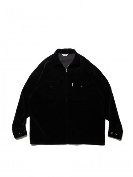 TheFlatHeadCCOOTIE Velour Zip Up Work Shirt