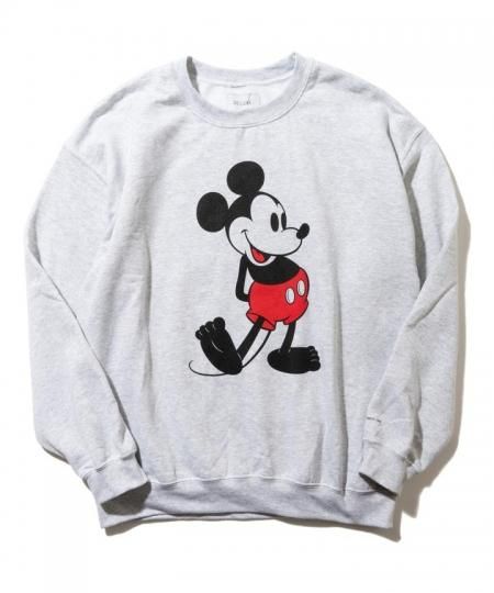 DELUXE (デラックス) DELUXE x Disney Crew neck sweat(ディズニークルーネックスウェット) GRAY