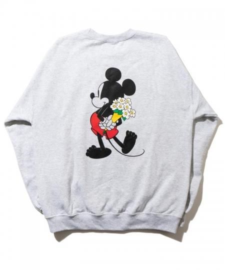 DELUXE (デラックス) DELUXE x Disney Crew neck sweat(ディズニークルーネックスウェット) GRAY