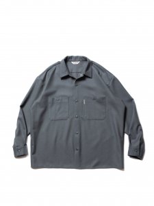 【残り1点】COOTIE (クーティー) Wool Serge Work Shirt (ウールサージワークシャツ) Gray