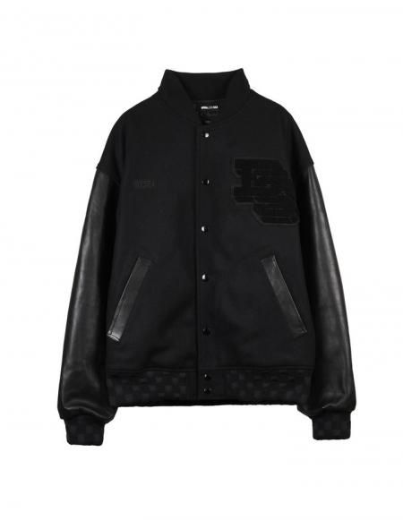 DELUXE (デラックス) WIND AND SEA X DELUXE VARSITY JKT(ウィンダンシー×デラックススタジャン) BLACK