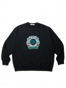 【残り1点】COOTIE (クーティー) Print Crewneck Sweatshirt (EMBLEM) (プリントクルーネックスウェット) Black