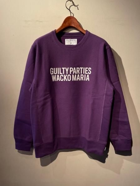 WACKO MARIA (ワコマリア) HEAVY WEIGHT CREW NECK SWEAT SHIRT (ヘビーウェイトクルーネックスウェット)  PURPLE