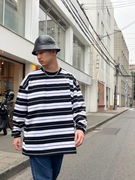 COOTIE (クーティー) Supima Border Oversized L/S Tee (スーピマ