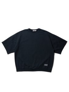 COOTIE (クーティー) Sulfur Dyed Cut Off S/S Sweatshirt (カットオフ半袖スウェット) Black