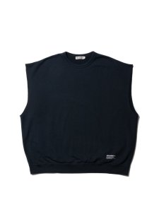 COOTIE (クーティー) Sulfur Dyed Cut Off Sleeve Less Sweatshirt (カットオフスリーブレススウェット) Black
