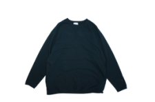 WAX (ワックス) Light sweat shirts(ライトスウェットシャツ) BLACK