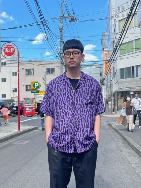 WACKO MARIA (ワコマリア) HAWAIIAN SHIRT S/S ( TYPE-5 )(レオパード柄半袖ハワイアンシャツ) PURPLE