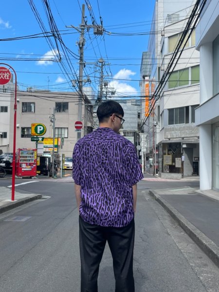 WACKO MARIA (ワコマリア) HAWAIIAN SHIRT S/S ( TYPE-5 )(レオパード柄半袖ハワイアンシャツ) PURPLE