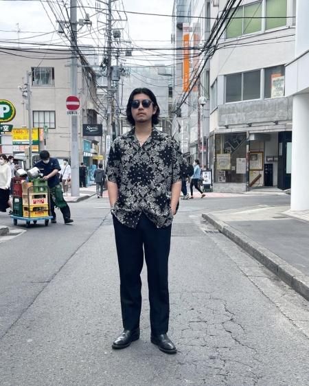 WAX (ワックス) Paislay open shirts (ペイズリー柄半袖シャツ