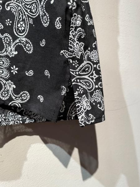 WAX (ワックス) Paislay open shirts (ペイズリー柄半袖シャツ