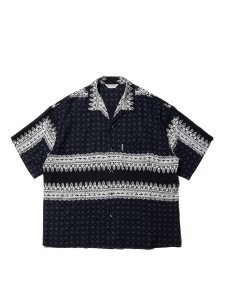 COOTIE (クーティー) Rayon Open Collar S/S Shirt (レーヨンオープンカラー半袖シャツ) Black