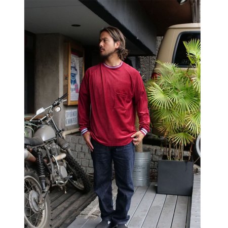 CAPTAINS HELM (キャプテンズヘルム) #LINE-RIB VELOUR LS TEE (ベロア