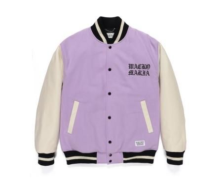 ワコマリア　wacko maria leather varsity jacket