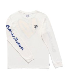 BANKS (バンクス) TICKER LONG SLEEVE (プリントロングスリーブTEE) OFF WHITE