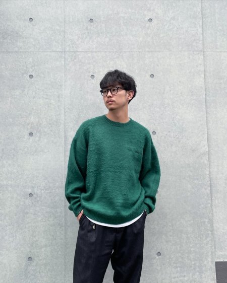 DELUXE (デラックス) TAKE ID (クルーネックニット) OLIVE