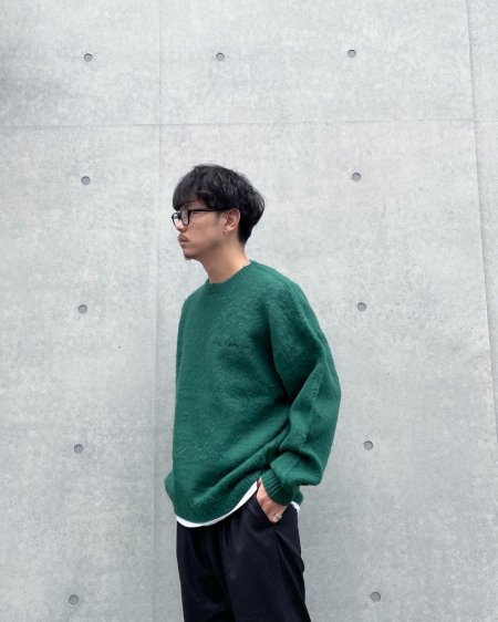 DELUXE (デラックス) TAKE ID (クルーネックニット) OLIVE