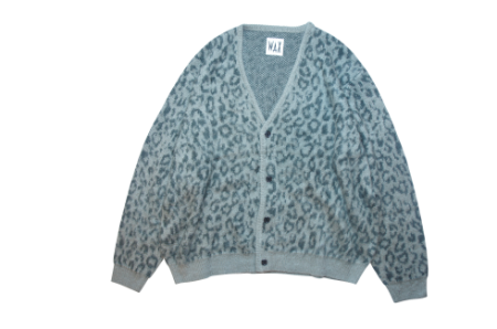 WAX (ワックス) Leopard cardigan (レオパード柄カーディガン) SAND