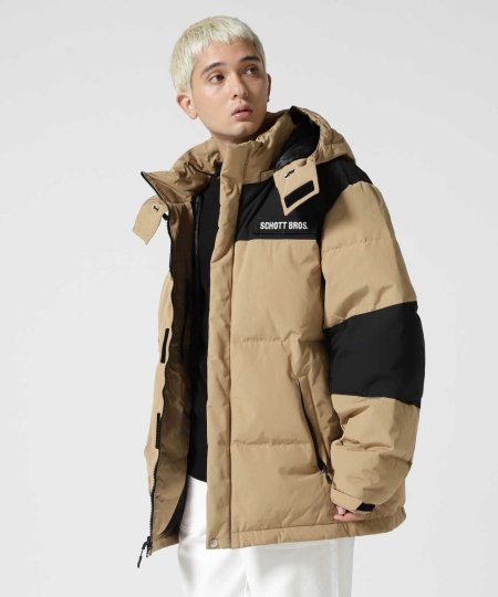 SCHOTT N.Y.C. (ショット) CLASSIC 2-TONE DOWN JACKET (2トーン ダウンジャケット) Tan