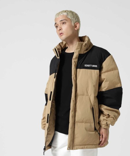 SCHOTT N.Y.C. (ショット) CLASSIC 2-TONE DOWN JACKET (2トーン ダウンジャケット) Tan