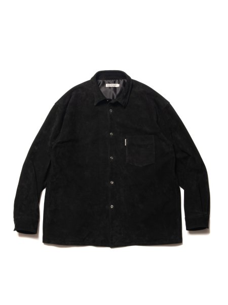 COOTIE (クーティー) Deer Suede L/S Shirt(ディアスウェード長袖シャツ) Black