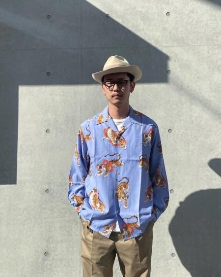 WACKO MARIA TIM LEHI 長袖シャツ TIM LEHI | CREW NECK LONG SLEEVE T-SHIRT -TYPE 2- #WHITE