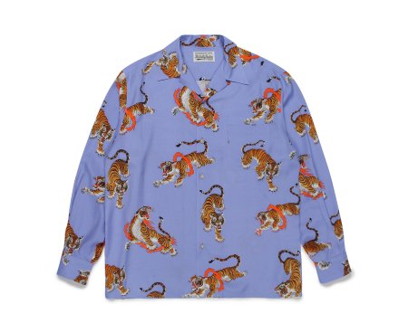 WACKO MARIA (ワコマリア) TIM LEHI / HAWAIIAN SHIRT L/S ( TYPE-5 ) (長袖ハワイアンシャツ)  PURPLE