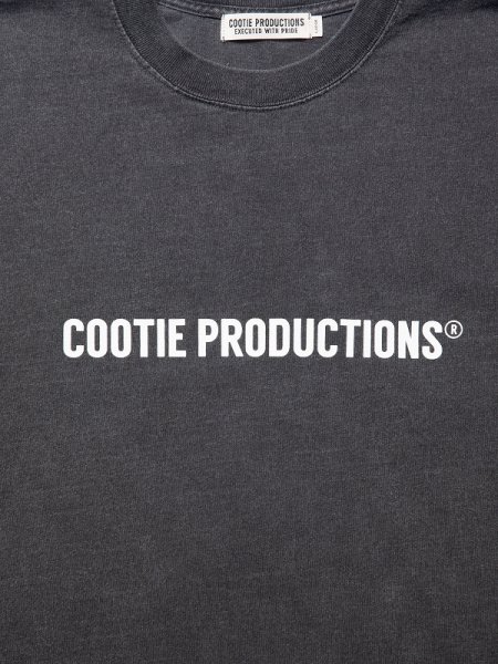 COOTIE (クーティー) Pigment Dyed L/S Tee (ピグメントダイ長袖TEE) Black