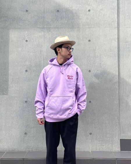 WACKO MARIA ワコマリア 21AW WASHED HEAVY WEIGHT PULLOVER HOODED SWEAT SHIRT プリント プルオーバーパーカー パープル