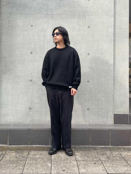 WACKO MARIA (ワコマリア) MOHAIR CREW NECK SWEATER(モヘアクルーネックセーター) BLACK