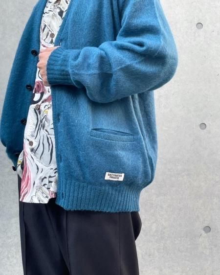 WACKO MARIA (ワコマリア) MOHAIR CARDIGAN(モヘアカーディガン) BLUE