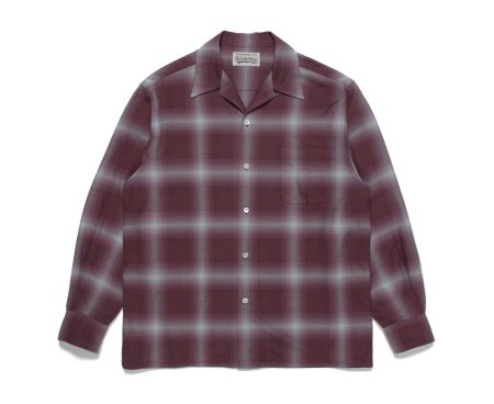 WACKO MARIA (ワコマリア) OMBRE CHECK OPEN COLLAR SHIRT L/S(TYPE-2 ...