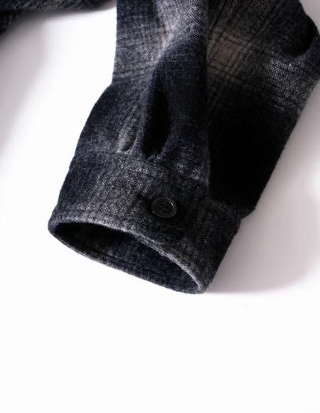 DELUXE (デラックス) PONTIAC (オンブレチェックオープンカラーシャツ