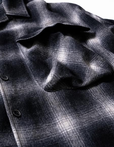 DELUXE (デラックス) PONTIAC (オンブレチェックオープンカラーシャツ