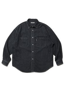 COOTIE (クーティー) Denim Work Shirt (デニムワークシャツ) Black Fade