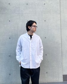 FORTUNA HOMME(フォルトゥナオム) Double Linen Shirts(ダブルリネンシャツ) WHITE