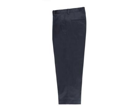 パンツ丈フルレングスワコマリア DOUBLE PLEATED CHINO TROUSERS ネイビー