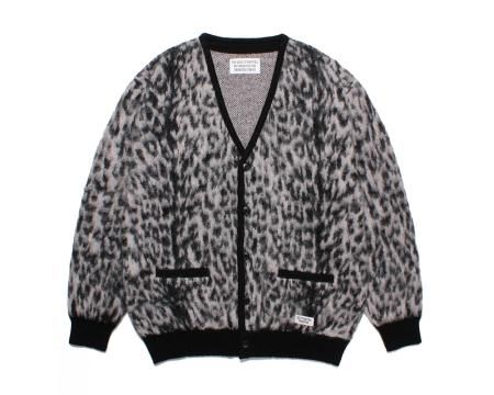 WACKO MARIA (ワコマリア) LEOPARD MOHAIR CARDIGAN (レオパードモヘアカーディガン) PINK