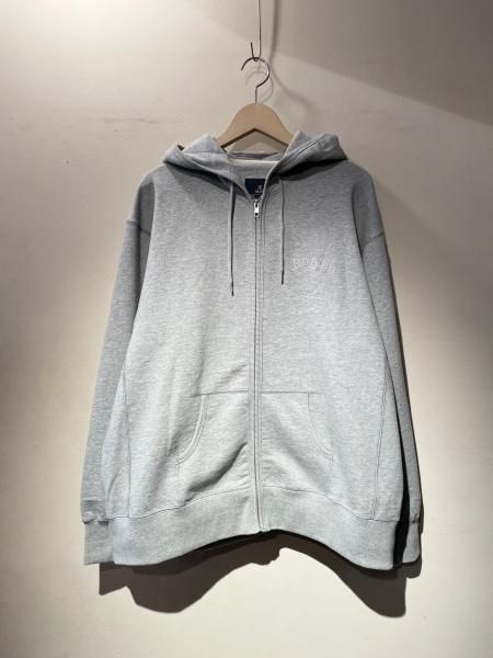 ROARK REVIVAL(ロアークリバイバル) MEDIEVAL LOGO F/Z HOODED SWEAT (ジップフーディー) HEATHER  GRAY