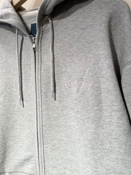 ROARK REVIVAL(ロアークリバイバル) MEDIEVAL LOGO F/Z HOODED SWEAT (ジップフーディー) HEATHER  GRAY