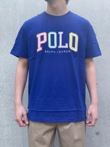 【残り2点】POLO RALPH LAUREN (ポロラルフローレン) クラシック フィット ロゴ ジャージー Tシャツ BLUE