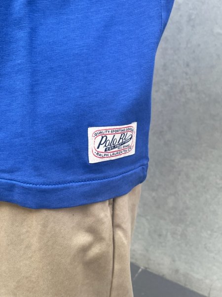 POLO RALPH LAUREN (ポロラルフローレン) クラシック フィット ロゴ ジャージー Tシャツ BLUE