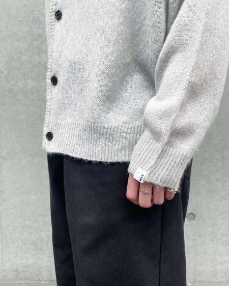 WAX (ワックス) Spring cardigan (シャギーカーディガン) ICE GRAY