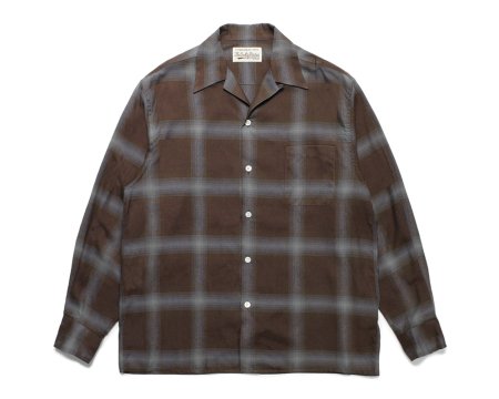 WACKO MARIA (ワコマリア) OMBRE CHECK OPEN COLLAR SHIRT L/S ( TYPE