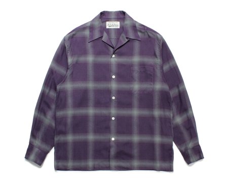 WACKO MARIA (ワコマリア) OMBRE CHECK OPEN COLLAR SHIRT L/S ( TYPE 
