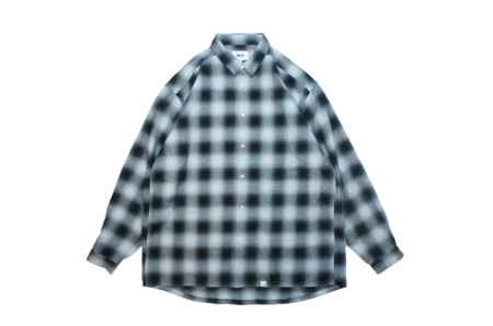 WAX (ワックス) Ombre check shirts (オンブレチェックシャツ) BLACK WAX (ワックス) Ombre check shirts (オンブレチェックシャツ) BLACK