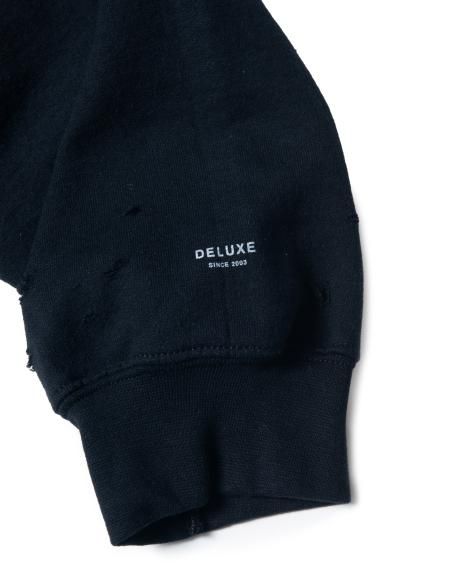 【DELUXE】THE MET×DELUXE CREW ダメージ加工スウェット